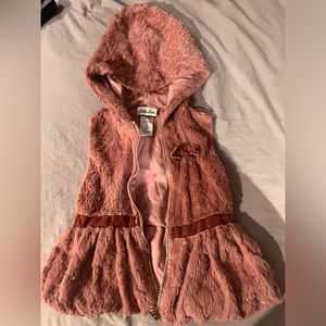 2T Girls Hooded Soft Winter Vest